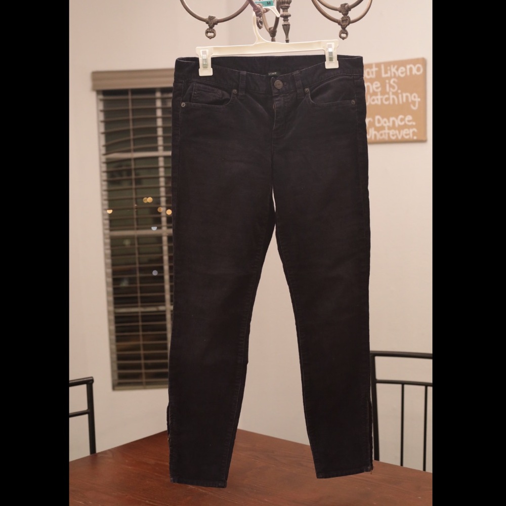 J.Crew velvet skinny pants